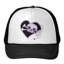Cráneo de neón púrpura gorro de camionero