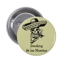 Cráneo "de que fuma los Muertos " Pins