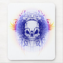 Cráneo de Rockstar - Mousepad Alfombrillas De Raton