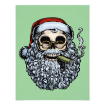 Cráneo de Smokin Santa Invitacion Personal