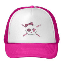 Cráneo del arte (rosa) gorras de camionero