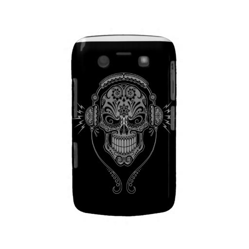 Cráneo del azúcar de DJ - oscuridad Case-Mate Blackberry Coberturas