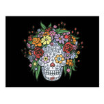 Cráneo del azúcar de Flowerhair Tarjetas Postales