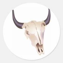 Cráneo del bisonte del oeste salvaje etiquetas  