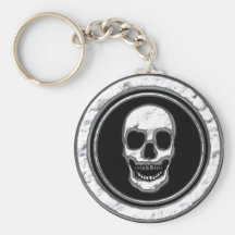 CRÁNEO DEL CROMO DE DIVOTTED LLAVERO PERSONALIZADO