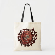 Cráneo del dragón - tote del presupuesto bolsa de mano