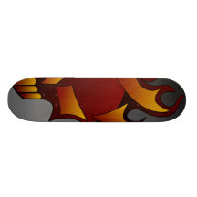 Cráneo del fuego patineta personalizada