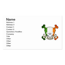 Cráneo del irlandés de Kenny Plantilla De Tarjeta De Negocio