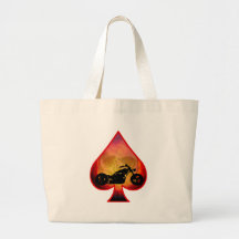 Cráneo del motorista de las espadas del as bolsas de mano