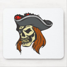 Cráneo del pirata alfombrilla de ratón