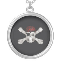 Cráneo del pirata - collar de Halloween