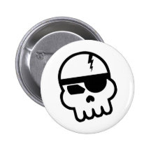 Cráneo del pirata informático del pirata pin