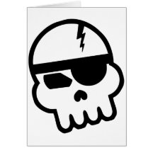 Cráneo del pirata informático del pirata tarjetas
