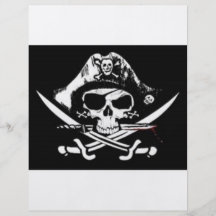 Cráneo del pirata tarjetas informativas