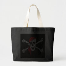 Cráneo del pirata y hueso de la cruz bolsas de mano