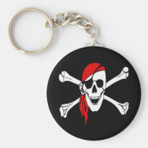 Cráneo del pirata y hueso de la cruz llaveros personalizados
