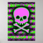 Cráneo del punk del horror posters