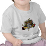 Cráneo del rollo de la roca n camiseta