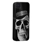Cráneo del sombrero de copa iPhone 4 Case-Mate fundas