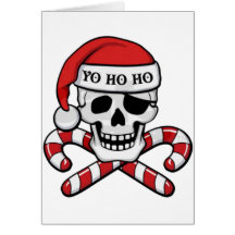 Cráneo en el navidad felicitación