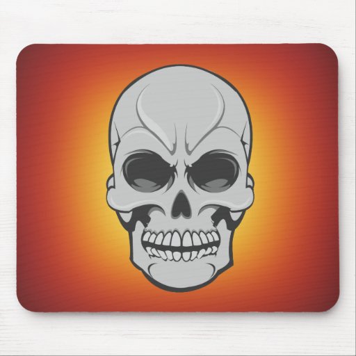Cráneo enojado: Ejemplo del vector: Mousepad de en Tapetes De Raton