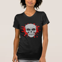 Cráneo enojado y sangre Splat: Camisa de encargo