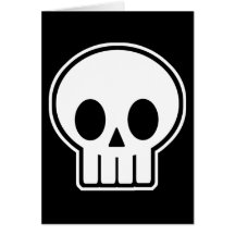 Cráneo Halloween del vector Tarjetas