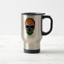 Cráneo indio de la bandera taza
