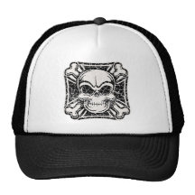 Cráneo maltés y bandera pirata gorras de camionero