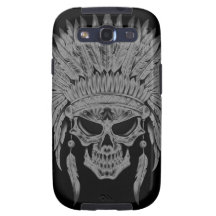 Cráneo nativo oscuro galaxy s3 fundas