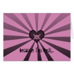 Cráneo negro rosado - modificado para requisitos p felicitación