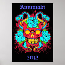 Cráneo "pedazo de Annunaki del rey" lona de la ser Poster
