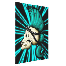 Cráneo punky impresiones de lienzo