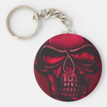 CRÁNEO ROJO LLAVERO PERSONALIZADO