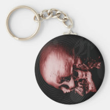 Cráneo rojo llaveros personalizados