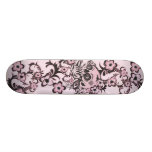 Cráneo rosado del tatuaje patinetas personalizadas