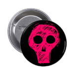 Cráneo rosado pins