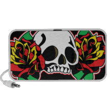cráneo + rosas notebook altavoz