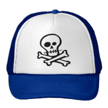 Cráneo simple y bandera pirata de B&W Gorras