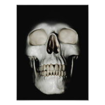 Cráneo sonriente que emerge arte fotográfico