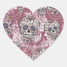 Cráneo suave dulce azucarado del azúcar calcomanías de corazones personalizadas