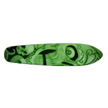 cráneo verde 2 patines personalizados
