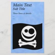 Cráneo y bandera de la bandera pirata. Blanco y ne Tarjetas Publicitarias