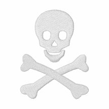 Cráneo y bandera pirata polo bordado