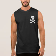 Cráneo y bandera pirata camisetas