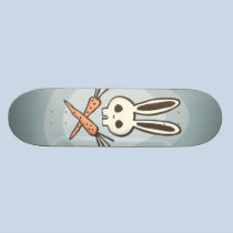 Cráneo y bandera pirata del conejito del dibujo an patineta