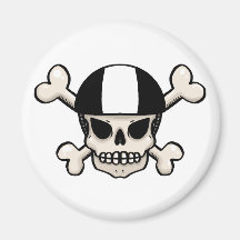 Cráneo y bandera pirata del patinador imanes  