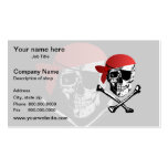 Cráneo y bandera pirata del pirata plantillas de tarjetas de visita