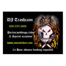 cráneo y bandera pirata DJ Plantillas De Tarjeta De Negocio