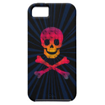 cráneo y bandera pirata iPhone 5 Case-Mate cárcasa
